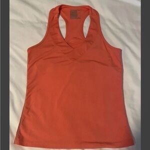 Lucky in Love Orange Racerback V-Neck Tank Top